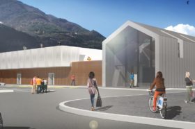 Commercial space and public service, Entrevaux, France