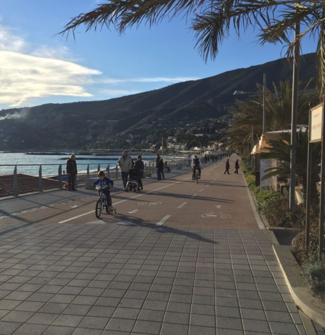 Piste Cyclable, Ospedaletti, Italie